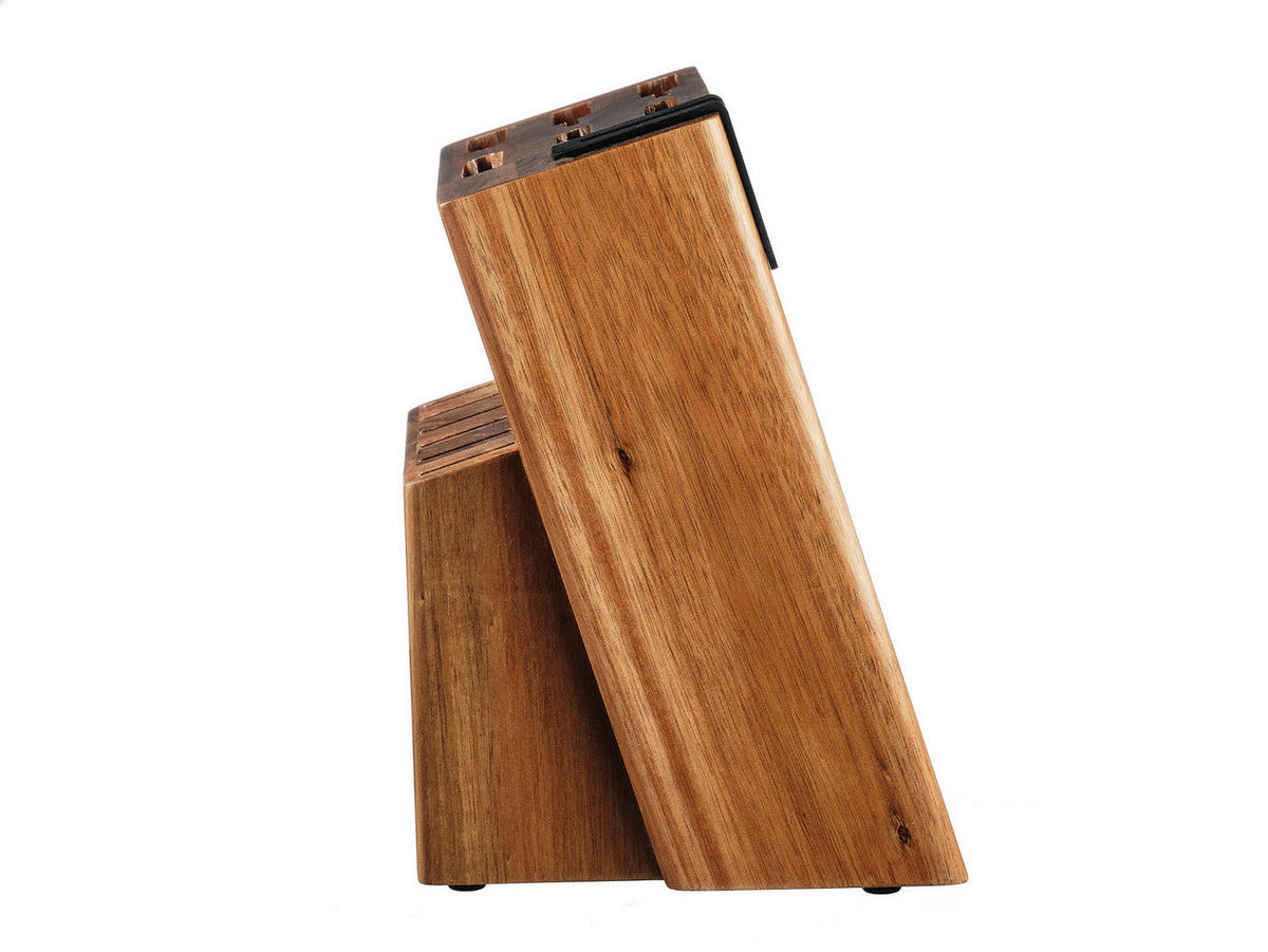 MESSERBLOCK mit integriertem Schärfer Loviisa - Braun, Holz (15/39/13cm) - Björn