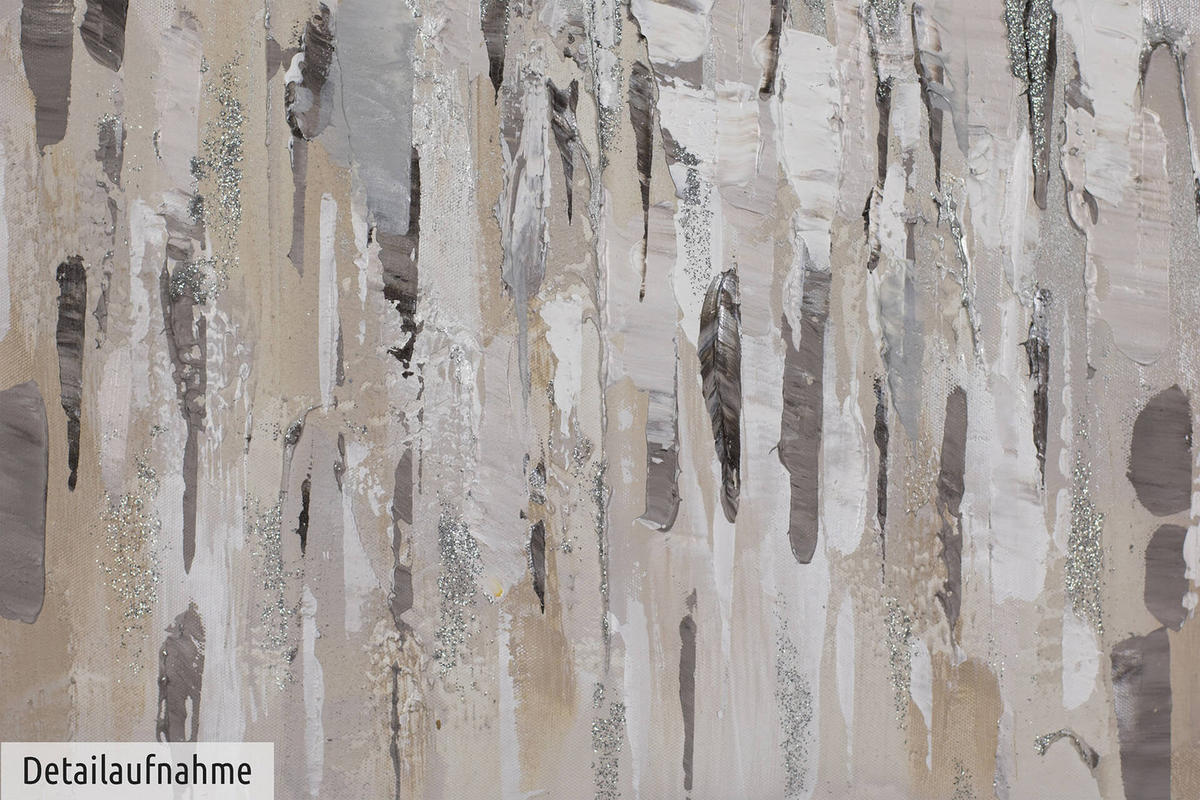 ACRYLBILD HANDGEMALT 80/80 cm - Grau, Holz/Textil (80/80cm) - KUNSTLOFT