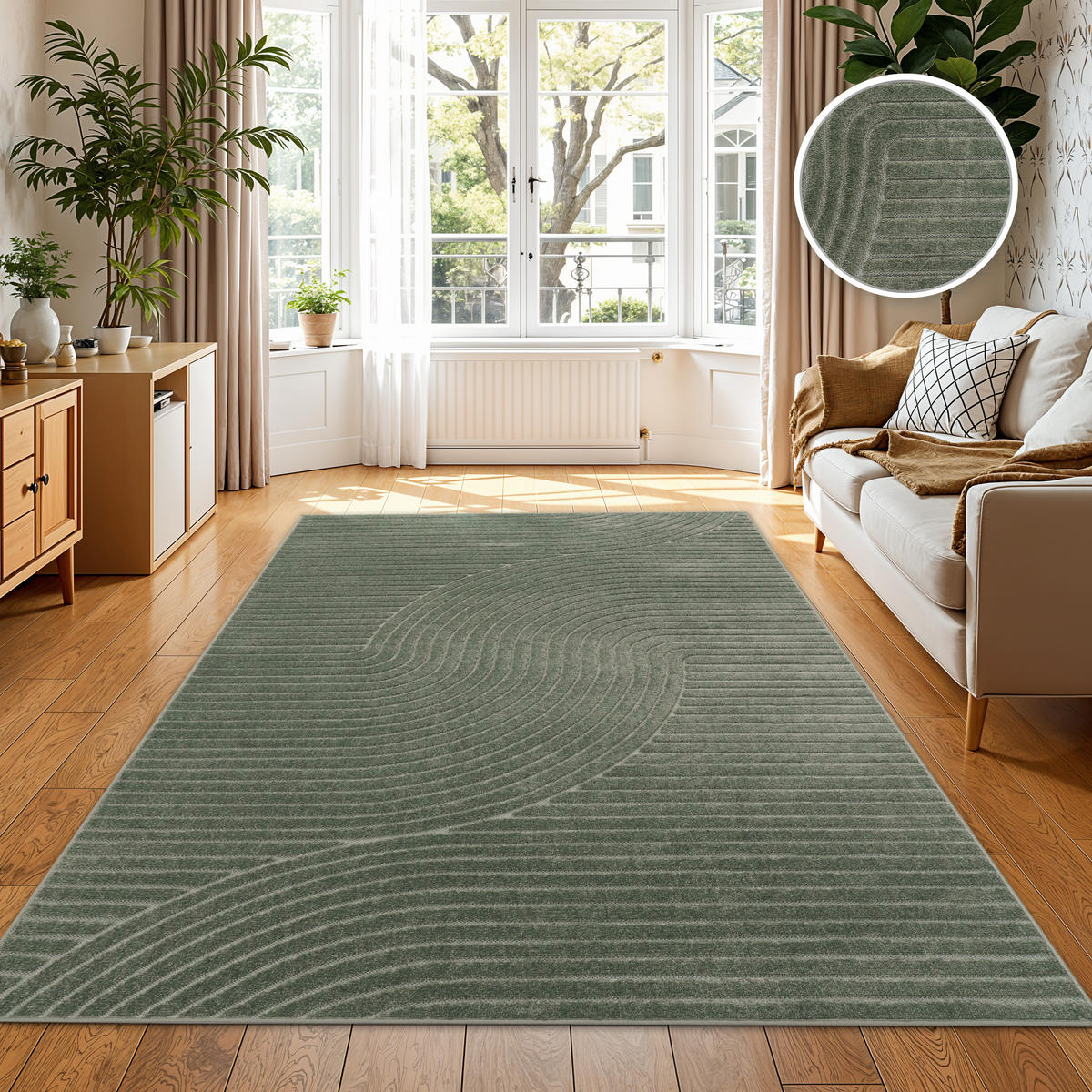 OUTDOORTEPPICH 160/220 cm Cotton 233 - Grün, Textil (160/220cm) - Paco Home