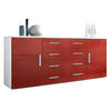SIDEBOARD Verona Bordeaux Hochglanz - Bordeaux, Holzwerkstoff (166/72/35cm) - Vladon