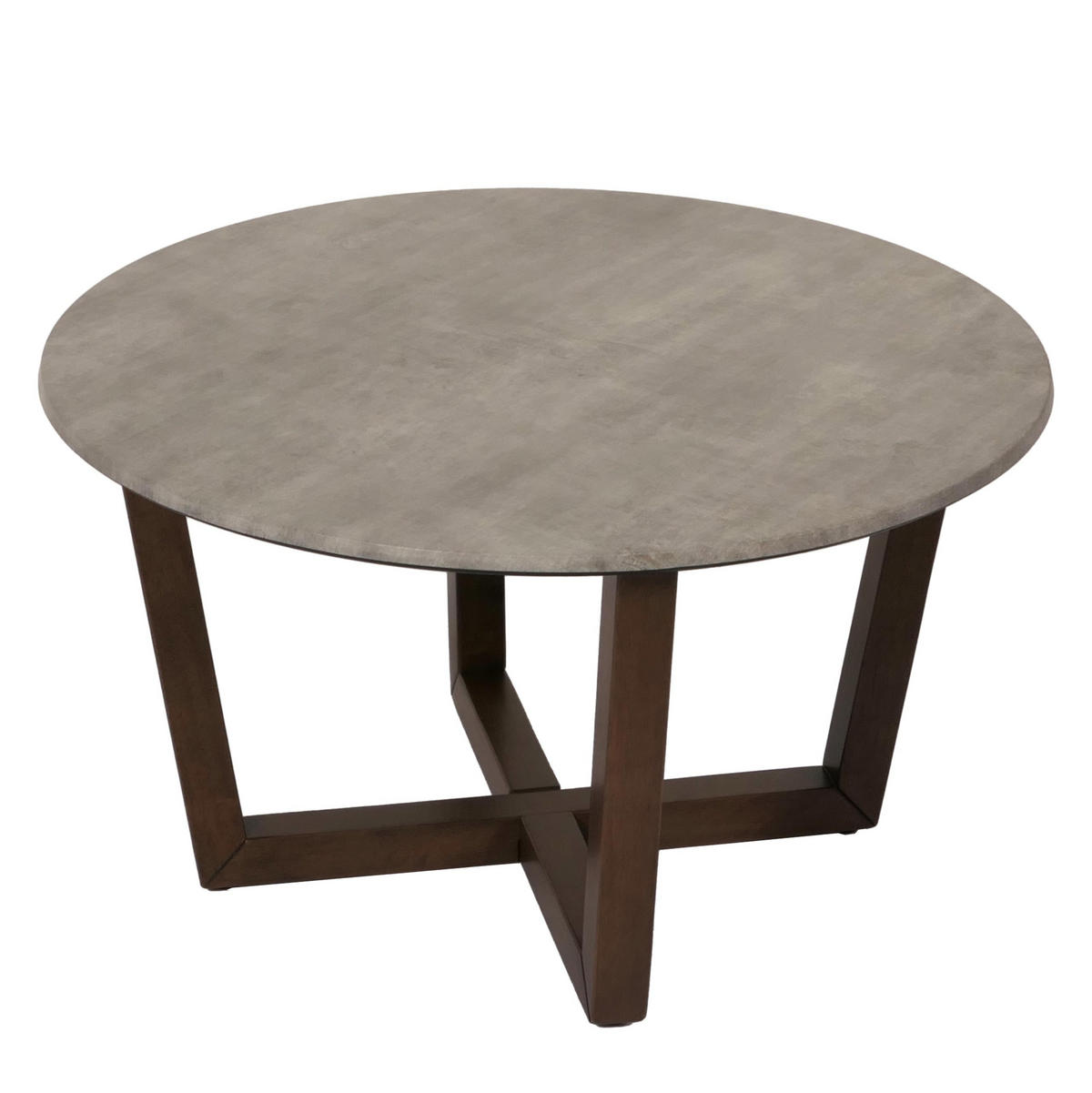 COUCHTISCH rund Beton Dekor - Grau, Holz (80/80/46cm) - MCW