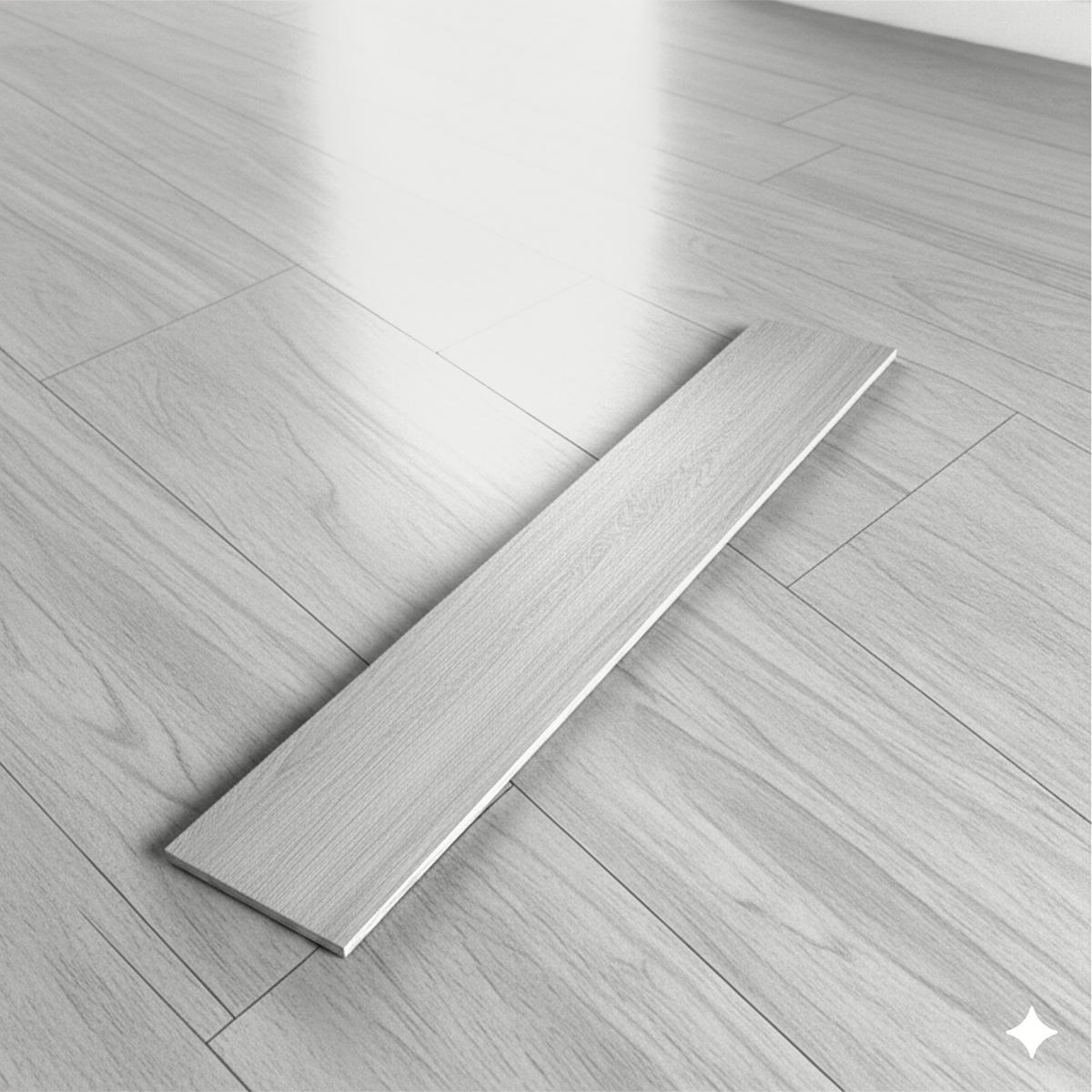 PVC Bodenbelag - Hellbraun, Kunststoff/Stein (1.8/91/15cm) - Relaxdays