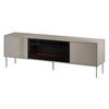 TV-LOWBOARD Tresse 180 EF mit Kamin - Beige, Holzwerkstoff/Metall (180/55/40cm) - MIRJAN24