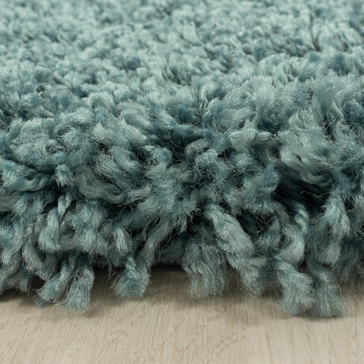 TEPPICH Hochflor Shaggy Uni-Look Polypropylen Wohnzimmer Türkis Läufer 60x110 - Blau, Textil (60/110cm) - KADIMA DESIGN