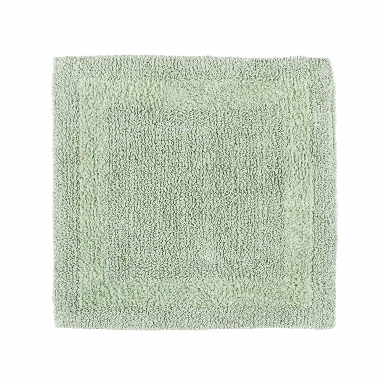 DUSCHVORLEGER 50/50 cm, 100% Baumwolle, wendbar - Salbeigrün, Textil (50/50cm) - Homescapes