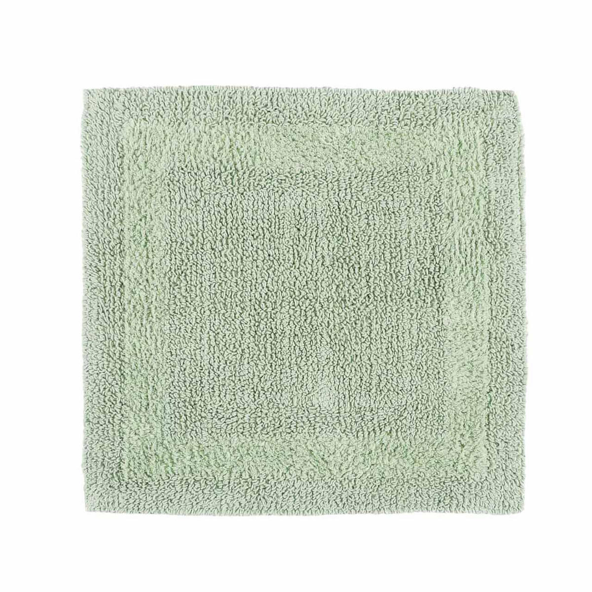 DUSCHVORLEGER 50/50 cm, 100% Baumwolle, wendbar - Salbeigrün, Textil (50/50cm) - Homescapes