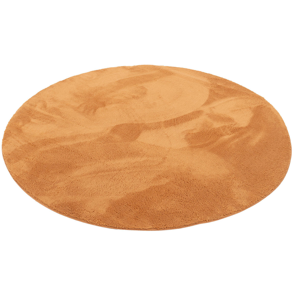 KINDER SUPER SOFT FELLTEPPICH PEARL KIDS RUND - Terracotta, Textil (160/160cm) - Pergamon