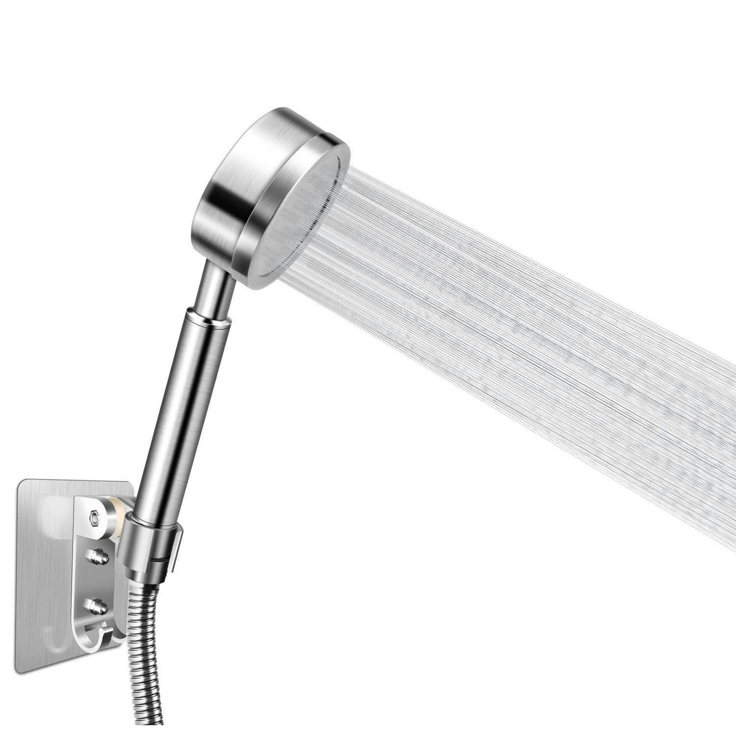 HANDBRAUSE Set Edelstahl 150 cm Schlauch - Silberfarben, Metall (5/5/5cm)