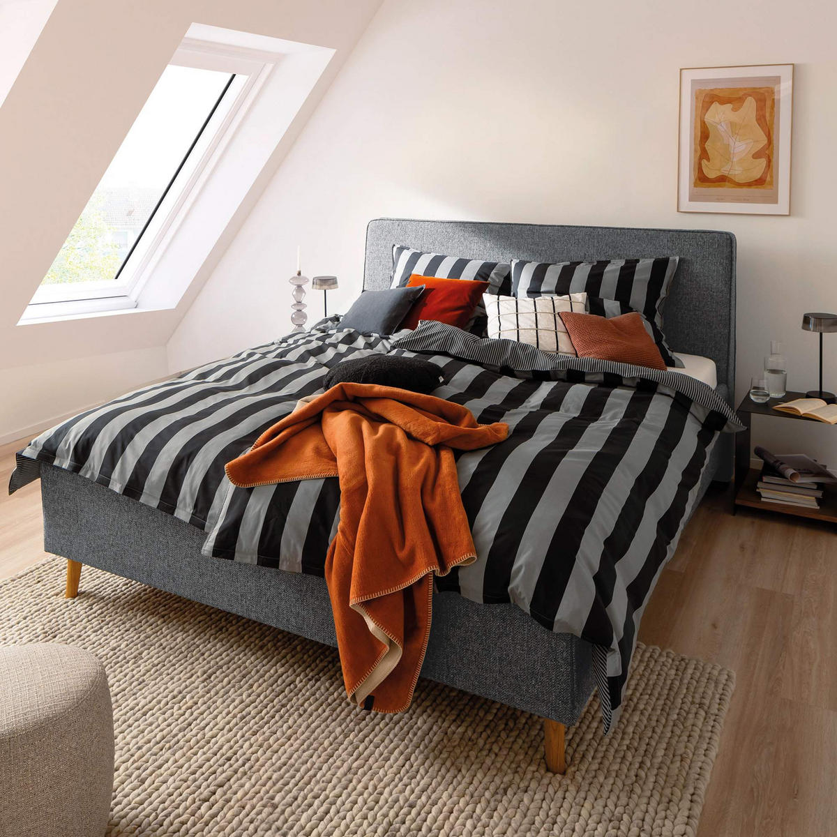 RENFORCÉ BETTWÄSCHE PANEL - Anthrazit, Textil (140/200cm) - Schöner Wohnen