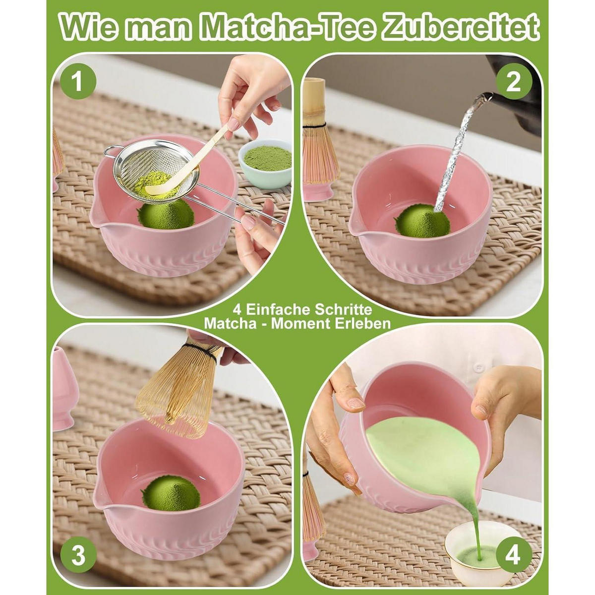 MATCHA Set 7-teiliges Set Rosa - Rosa, Keramik (15/10/20cm)