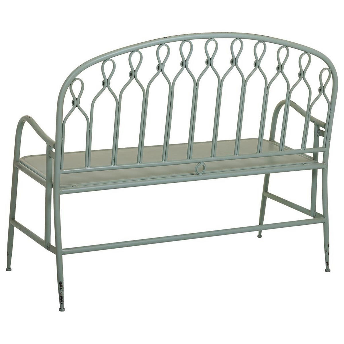 BANK aus Metal 118x56x98 cm - Grün, Metall (118/98/56cm) - Wanderlust