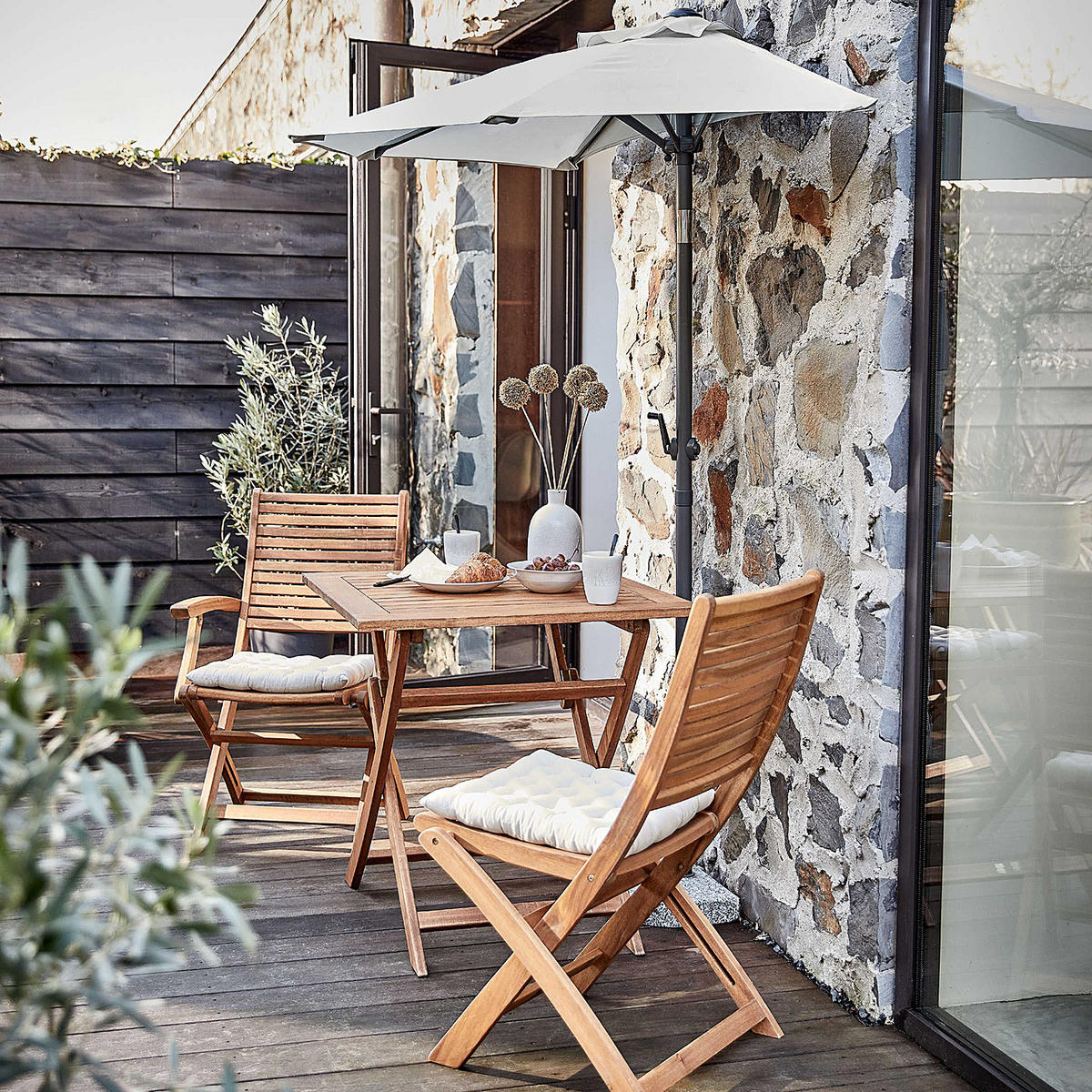 GARTENTISCH Somerset - Braun, Holz (75/75/75cm) - Butlers