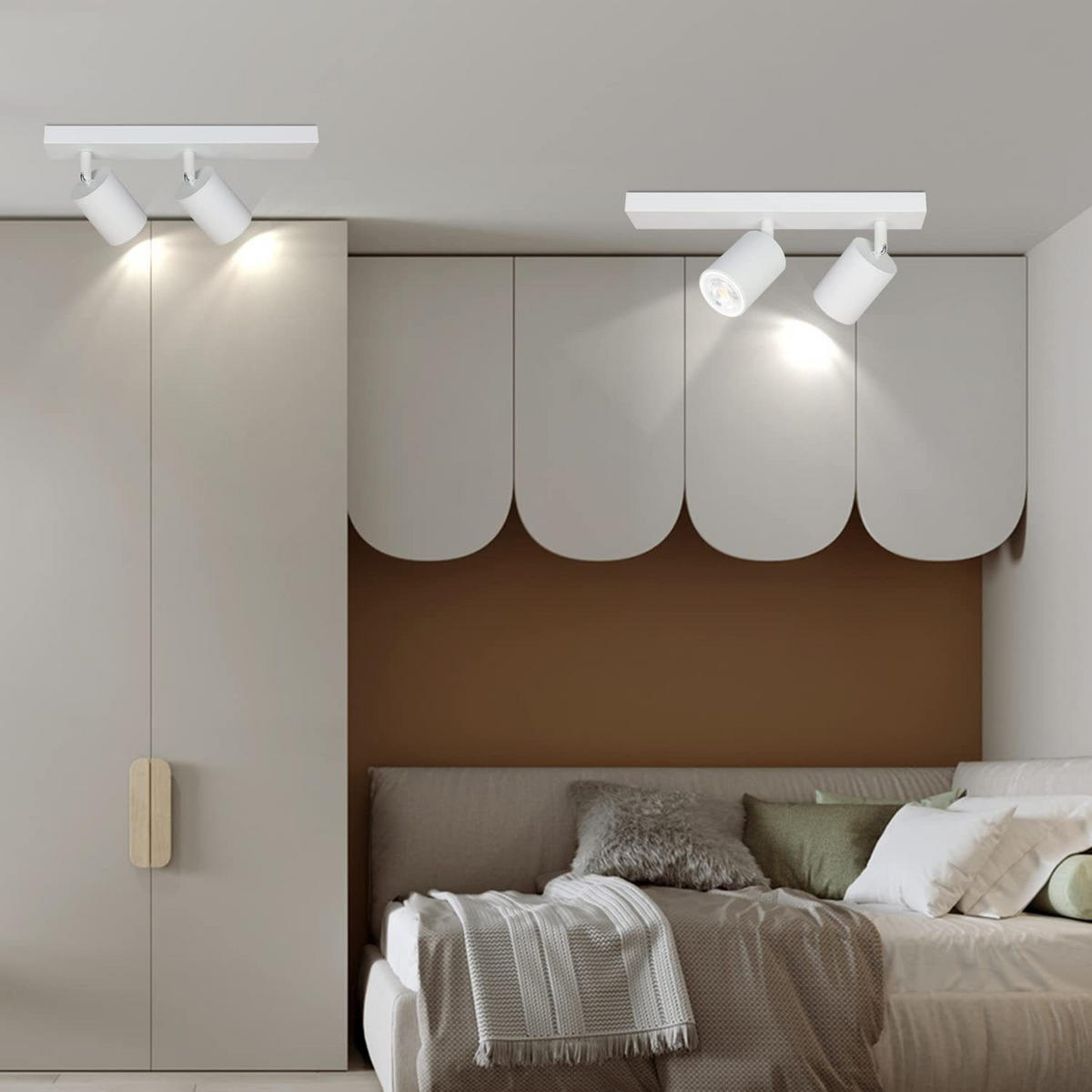 DECKENSTRAHLER Glorluxa 5/14.4/30 cm - Weiß, Metall (30/5/14.4cm) - ZMH