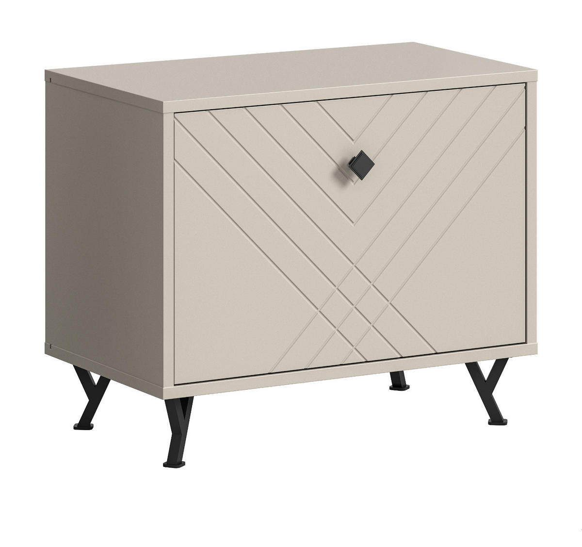 GARDEROBENBANK Sand matt 60 cm, Sitzbank mit Soft-Close - Sandfarben/Beige, Holzwerkstoff/Metall (60/50/35cm) - Inn.Furn