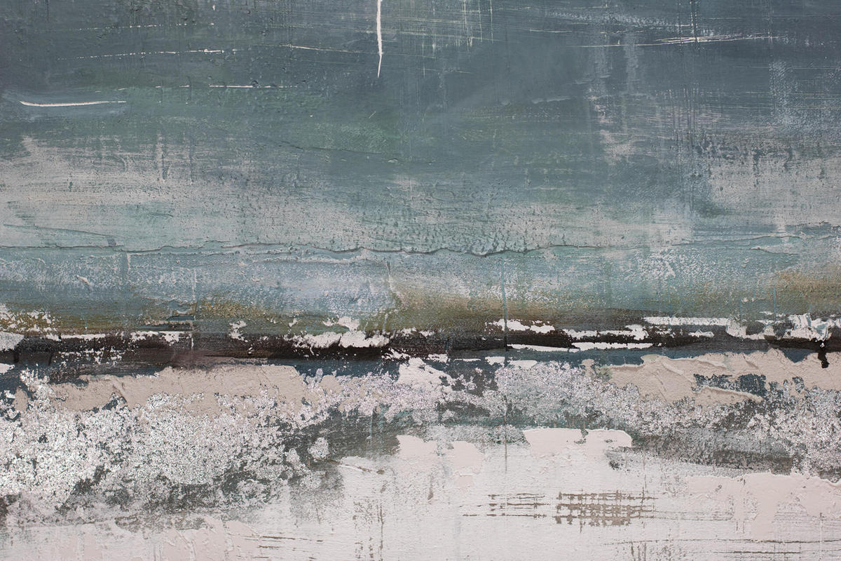 ACRYLBILD HANDGEMALT 80/120 cm - Blau/Beige, Holz/Textil (80/120cm) - KUNSTLOFT