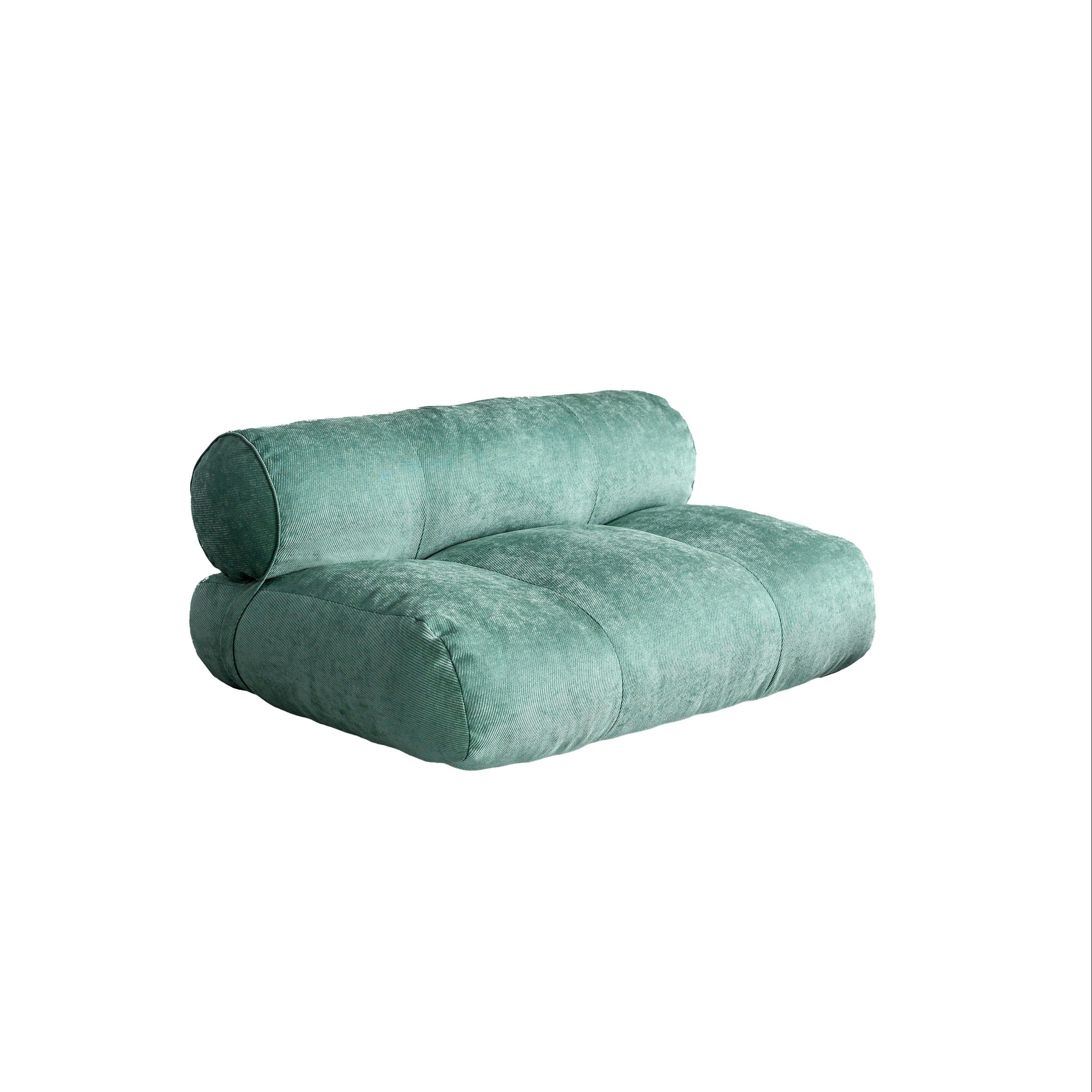BODENSOFA Grün, 120 cm - Grün, Textil (120/58/80cm) - Vercart