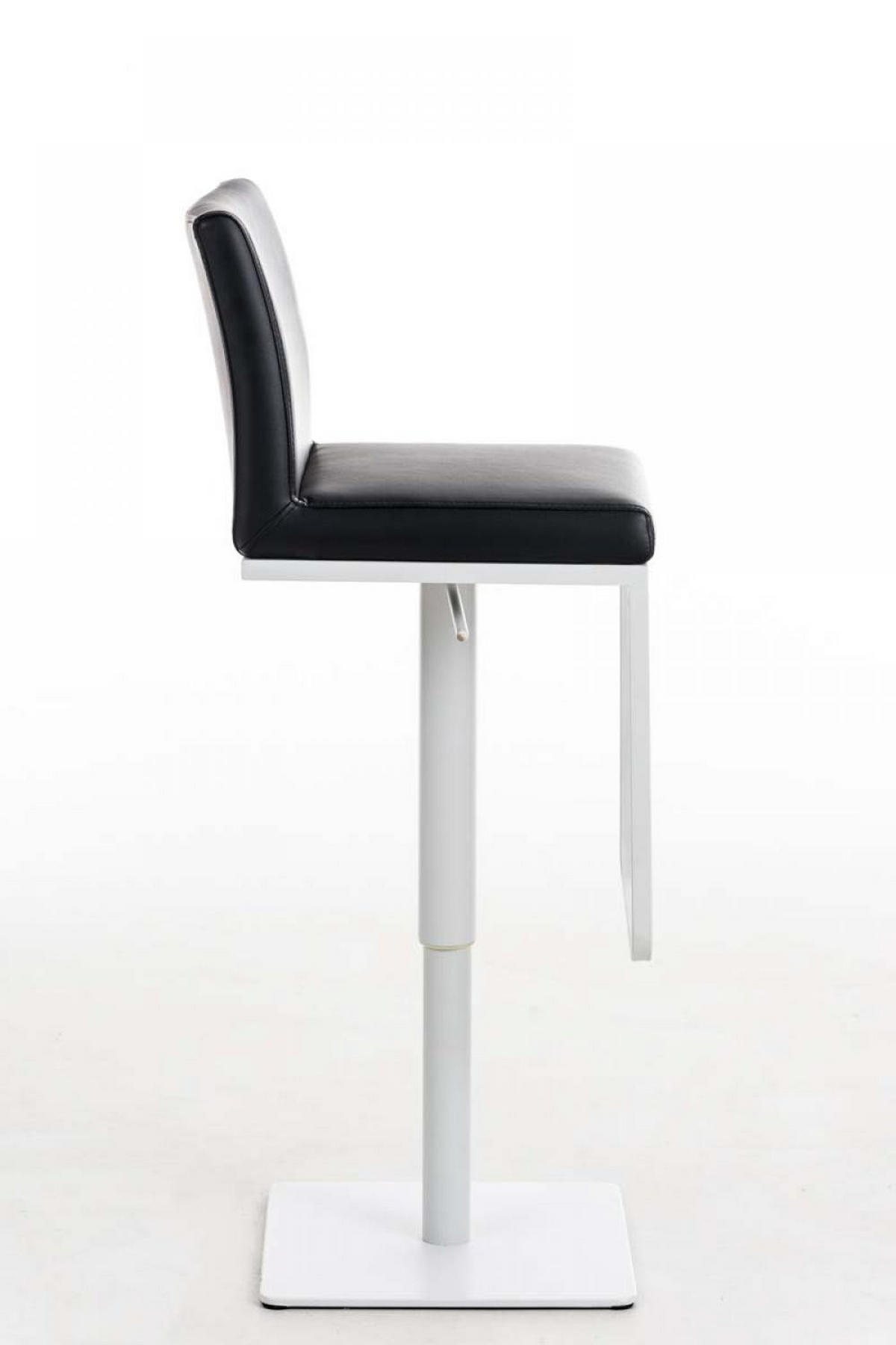 BARHOCKER Lederlook Schwarz - Schwarz/Weiß, Textil/Metall (42/86/44cm) - CLP