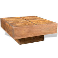 COUCHTISCH Braun Quadratisch Massivholz Mango - Braun, Holzwerkstoff (68/68/30cm) - furnicato