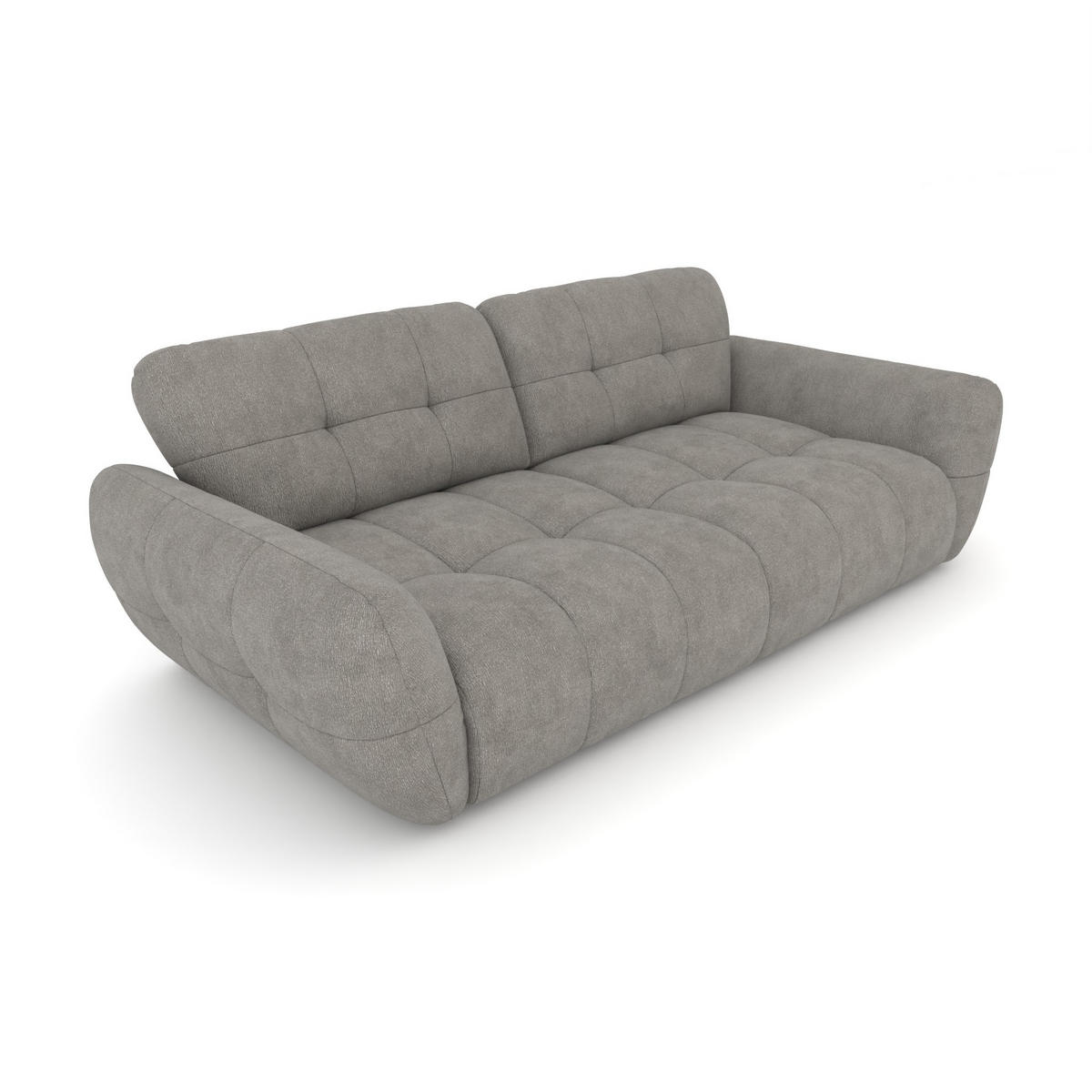 BIGSOFA Vannes Chenille Beige 272/134/68 cm - Graubraun, Kunststoff/Textil (272/68/134cm) - foamnova