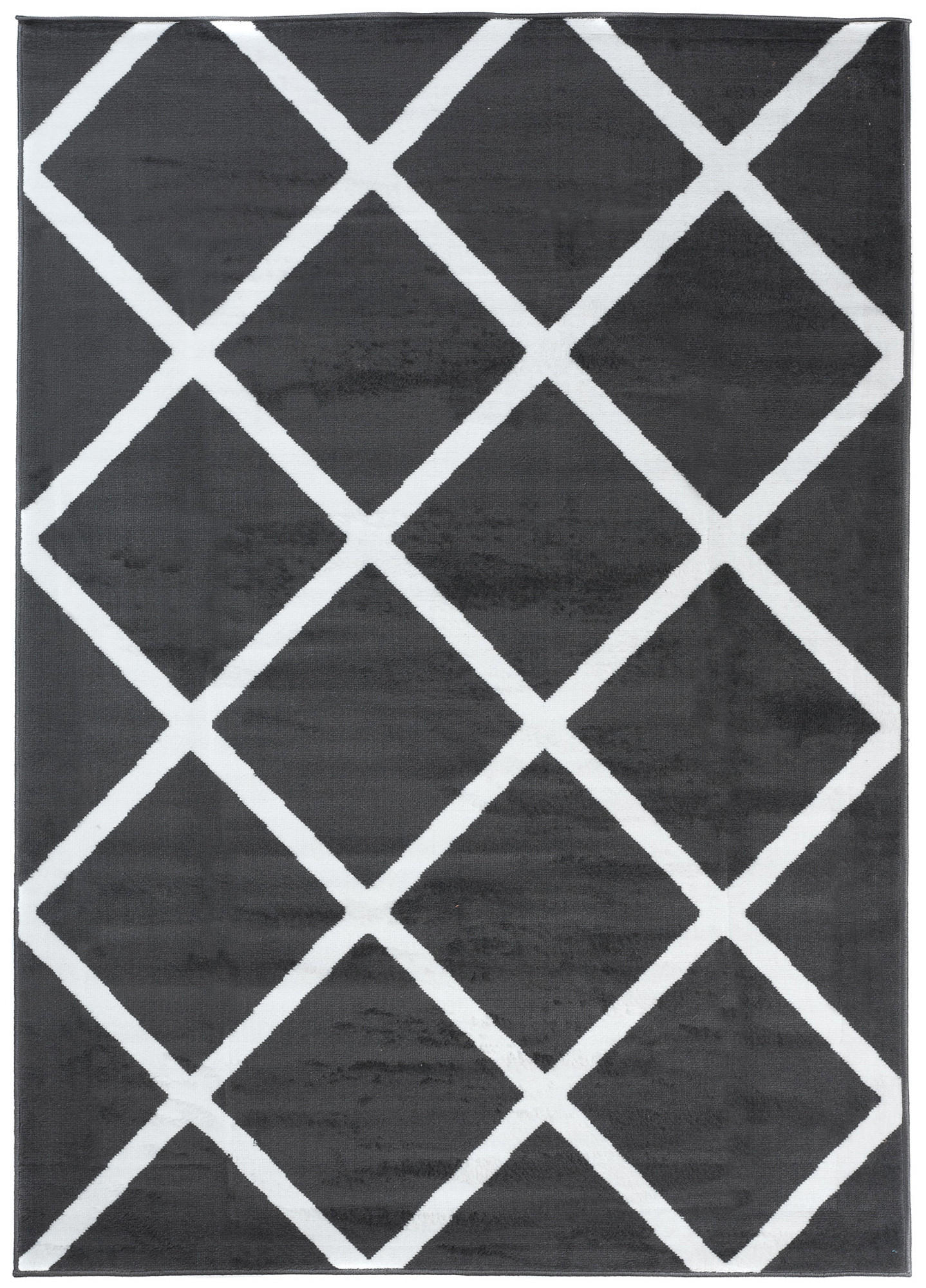 TEPPICH LUXURY Dunkelgrau Karo Marokkanisch 250/300 cm - Dunkelgrau, Textil (250/300cm) - Tapiso