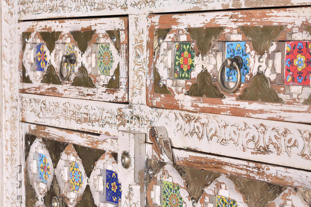 HIGHBOARD aus Mangoholz - Perlmutt, Holz (40/185/100cm) - Giner y Colomer