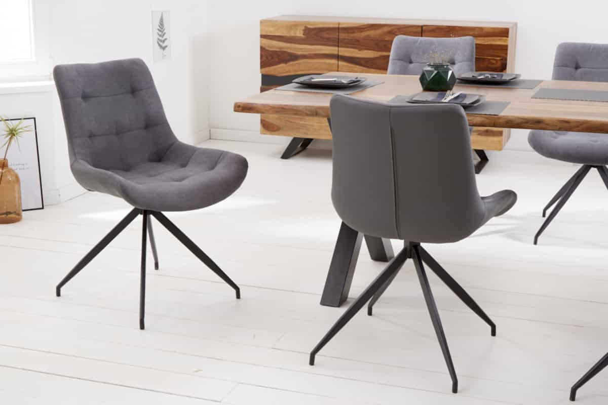 Thumbnail - riess-ambiente Stuhl, Grau, Textil, Kunststoff, 57x86x61 cm, Esszimmer, Stühle, Esszimmerstühle, Vierfußstühle