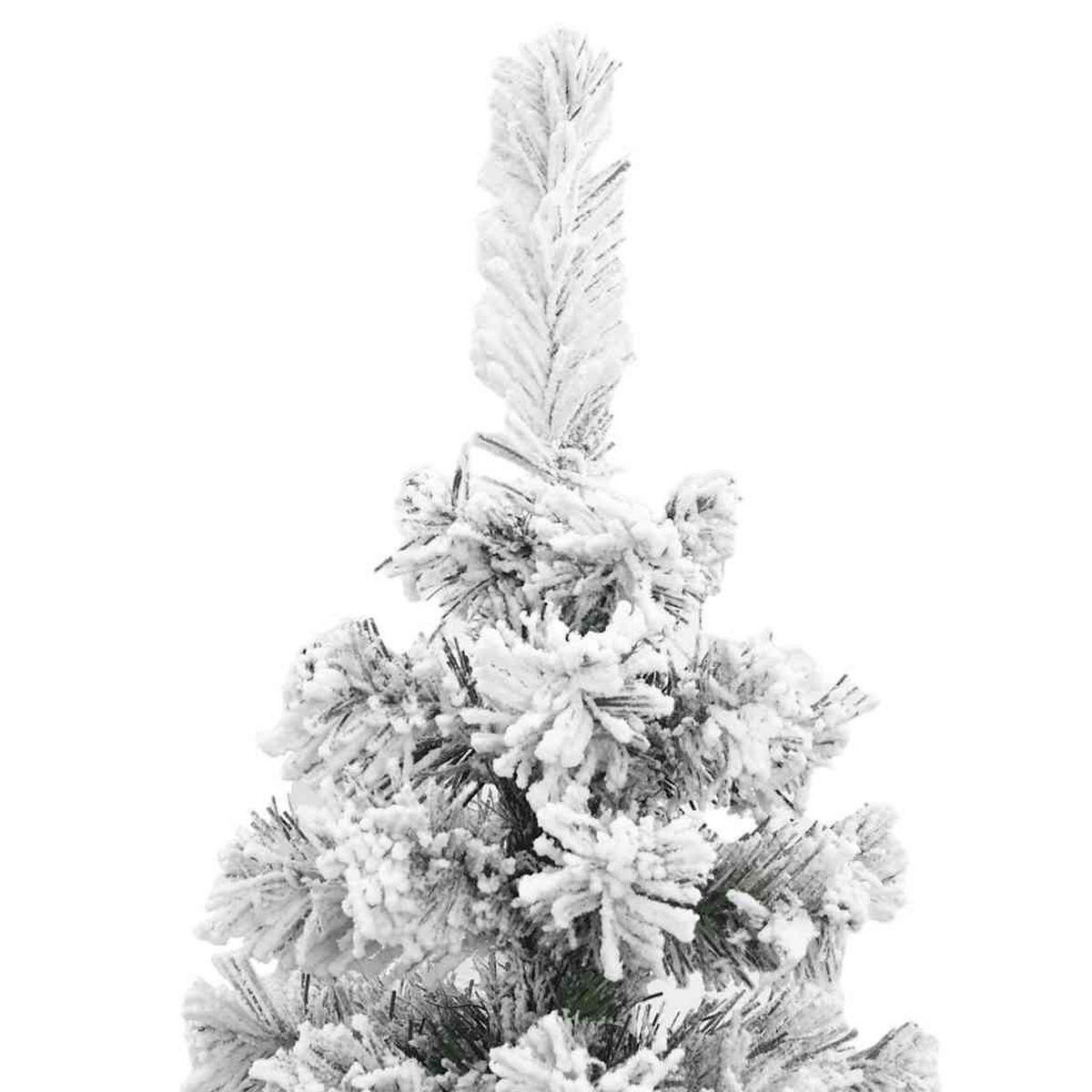 WEIHNACHTSBAUM Künstlicher Schlank Mit Schnee Grün 180 Cm Pvc - Grün, Kunststoff (180cm) - vidaXL