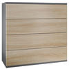 KOMMODE Pavos Eiche sägerau - Eiche San Remo, Holzwerkstoff (76/76/35cm) - Vladon