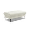 POUF Chenille Stoff Beige - Hellbraun/Schwarz, Holzwerkstoff/Textil (111/88/60cm) - Makamii
