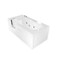 SENIORENWANNE Whirlpool mit Tür S17-WP-R 75x150cm ohne Armatur - Weiß, Glas/Kunststoff (150/54/75cm) - AcquaVapore by Sandra Jentho