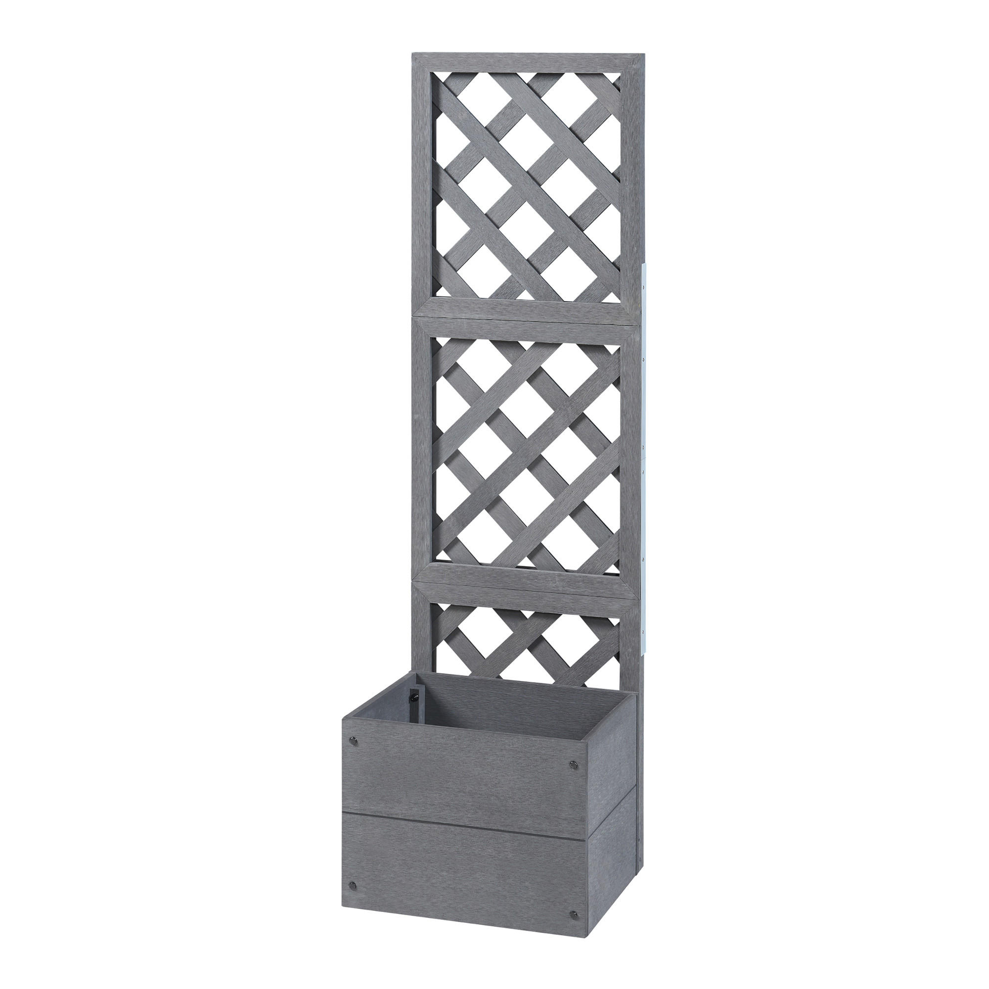 BLUMENKASTEN Amstelveen - Grau, Kunststoff (40/135/30cm) - [en.casa]