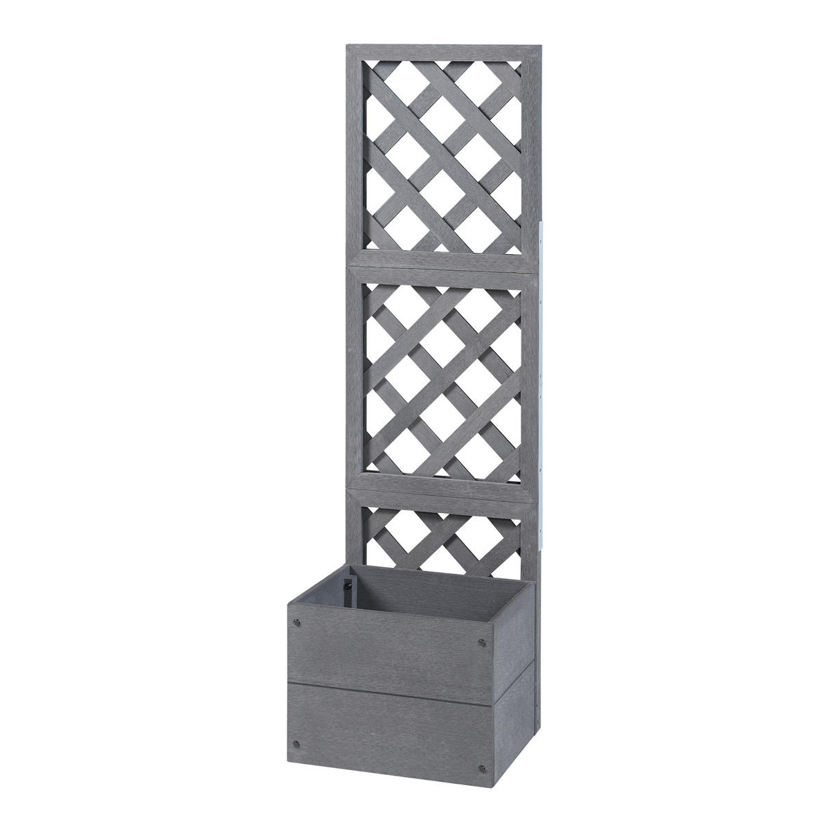 BLUMENKASTEN Amstelveen - Grau, Kunststoff (40/135/30cm) - [en.casa]