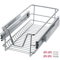 TELESKOPSCHUBLADE ,einfache Montage,grau - Grau, Metall (27/14/44cm) - tectake