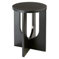 BEISTELLTISCH Bloom rund Schwarz 40/40/50,5 cm - Schwarz, Holzwerkstoff (40/40/50.5cm) - Atmosphera Createur d´interieur