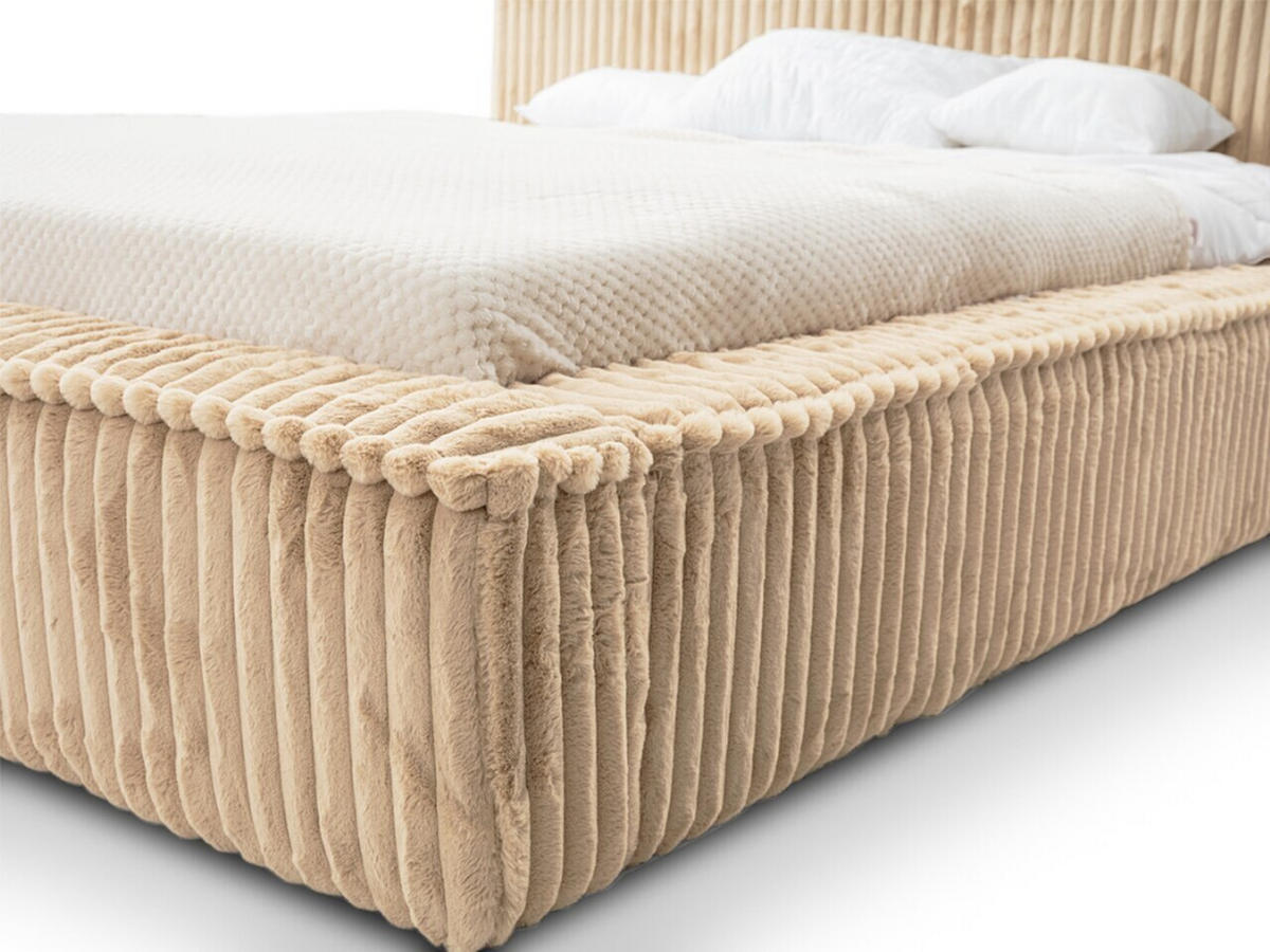 POLSTERBETT Lago 180x200 Beige - Beige, Textil (180/200cm) - Graingold