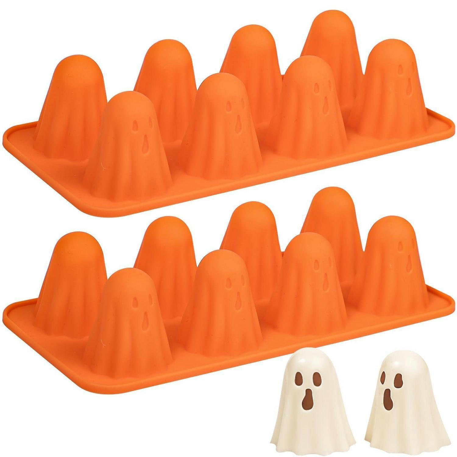PRALINENFORM 2-teiliges Set Geister Silikon Halloween - Orange, Kunststoff