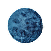 HOCHFLORTEPPICH Whisper Blau ø 200 cm rund - Blau, Textil (200/200cm) - benuta Nest