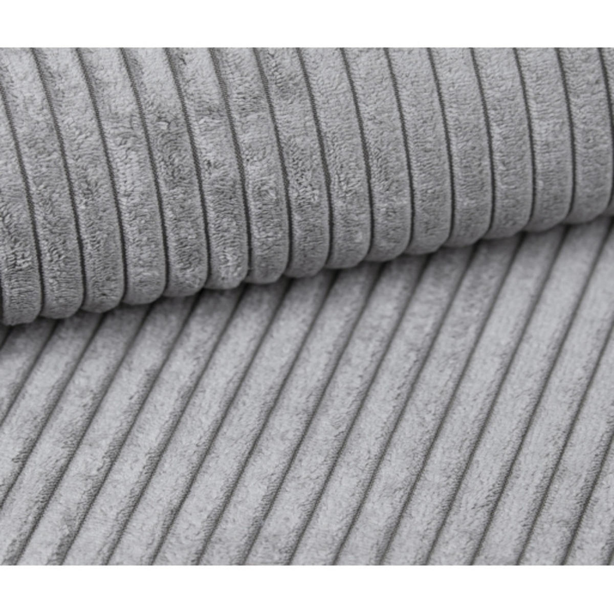 POLSTERBETT - Bett 04 - 140x200 - Hellgrau (Poso 55) - Hellgrau, Holz/Textil (140/200cm) - Möblo