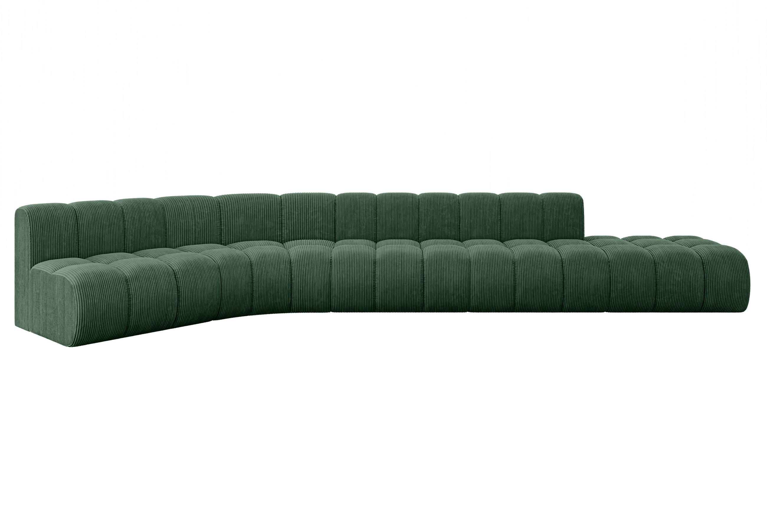 ECKSOFA modulares Sofa Brilo-L2 - 471x174x70 cm Grün - Grün, Holzwerkstoff/Textil (471/174cm) - ALTDECOR
