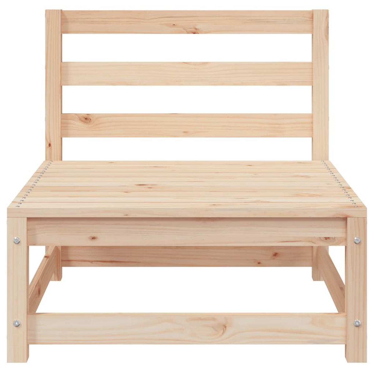 GARTENSOFAS Ohne Armlehnen 2er Set 70/70/67 Cm Massivholz Kiefer - Braun, Holz (70/67/70cm) - vidaXL