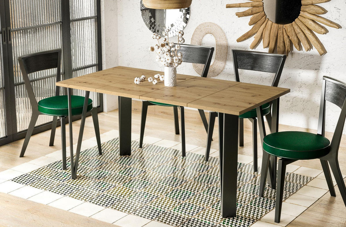 ESSTISCH Adeo ausziehbar bis 170 cm - Eiche Artisan, Holzwerkstoff (80/80/76cm) - Endo-Moebel
