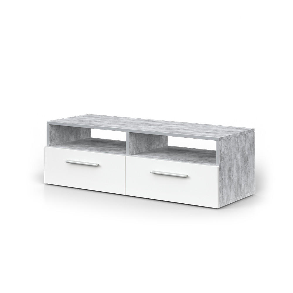 LOWBOARD Diego Beton 95 x 38 cm - Schieferfarben, Holzwerkstoff (95/38/33.2cm) - Vicco