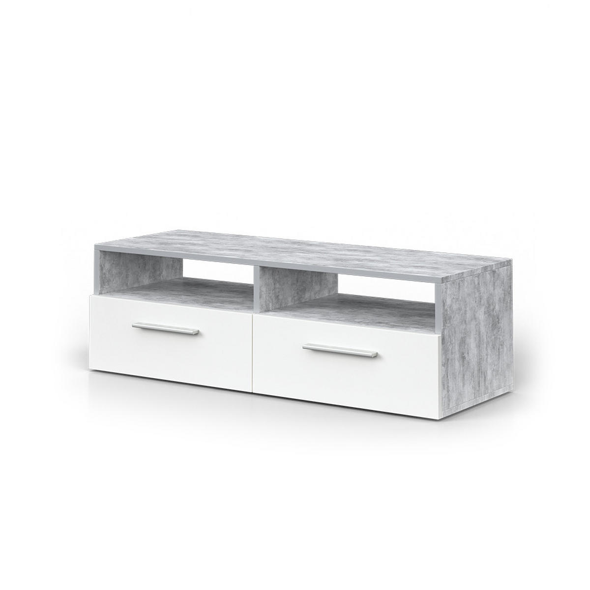 LOWBOARD Diego Beton 95 x 38 cm - Schieferfarben, Holzwerkstoff (95/38/33.2cm) - Vicco