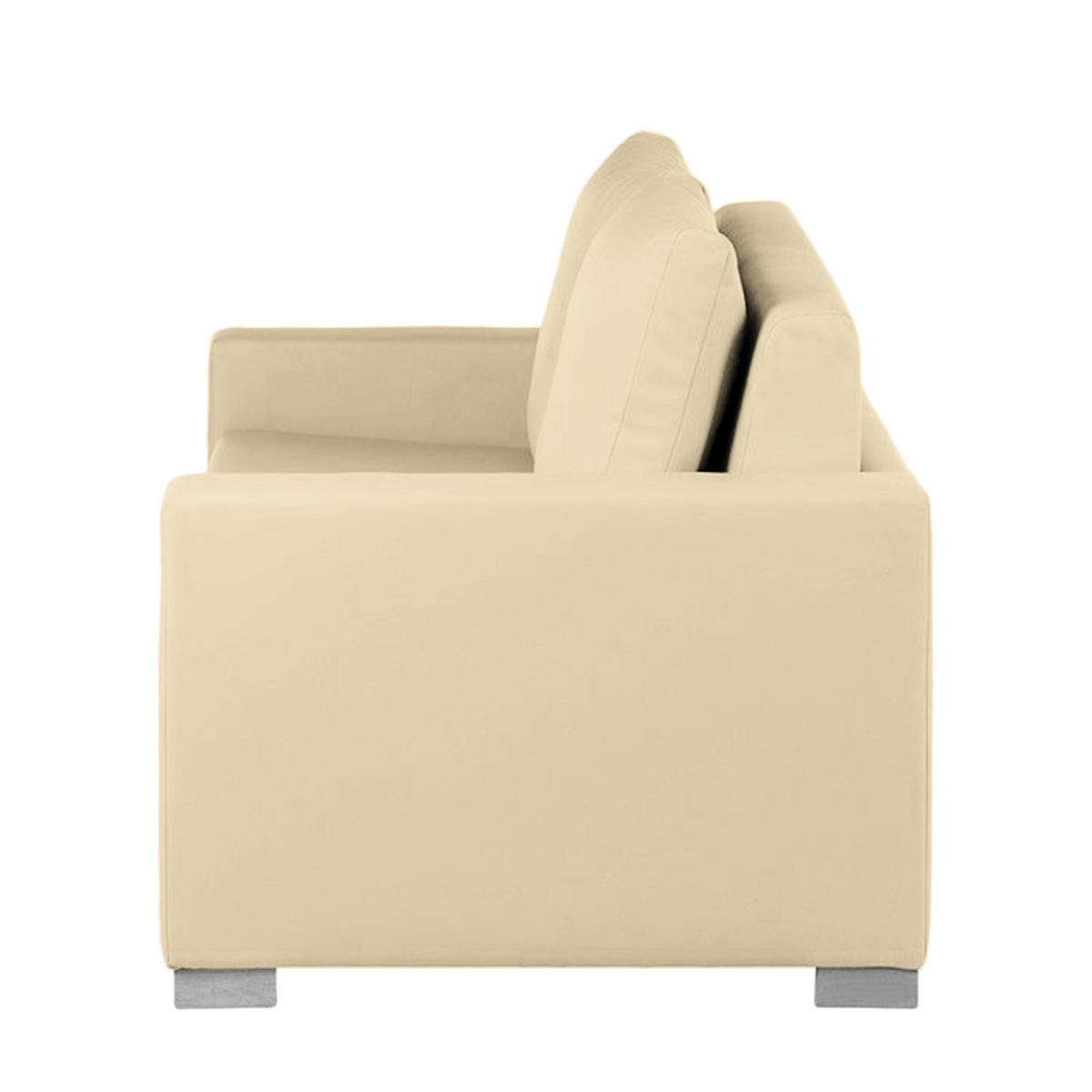 SCHLAFSOFA - Beige/Silberfarben, Kunststoff (153/90/90cm) - home24