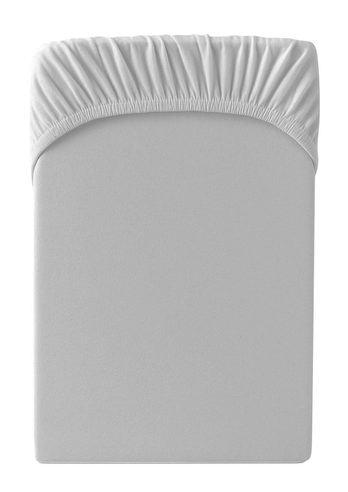 JERSEY-SPANNBETTLAKEN 90x200 - 100x200 cm, Bettlaken aus 100% Baumwolle mit Rundum-Gummizug, Spannbetttuch Grau - Grau, Textil (100/200cm) - Carpe Sonno
