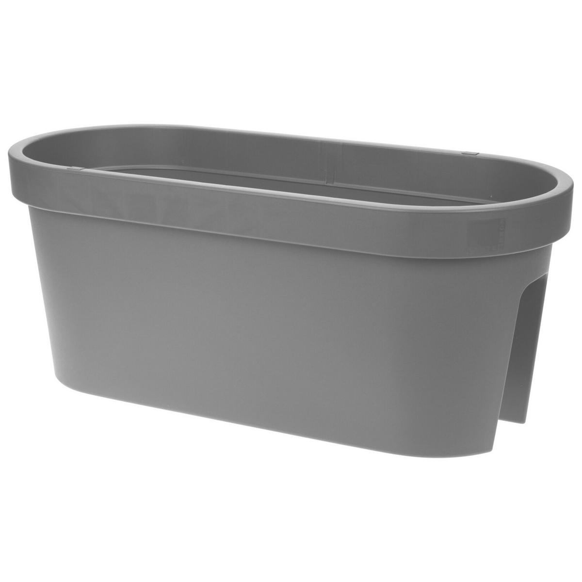BLUMENKASTEN 60/28/25 cm - Grau, Kunststoff (28/25/60cm)