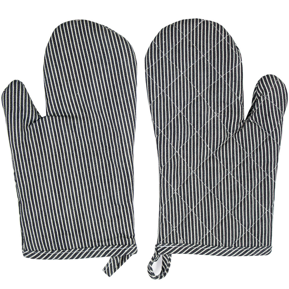 OFENHANDSCHUHE, 18x25 cm, 100% Baumwolle, Grau - Schwarz, Textil (18/25cm) - Zollner