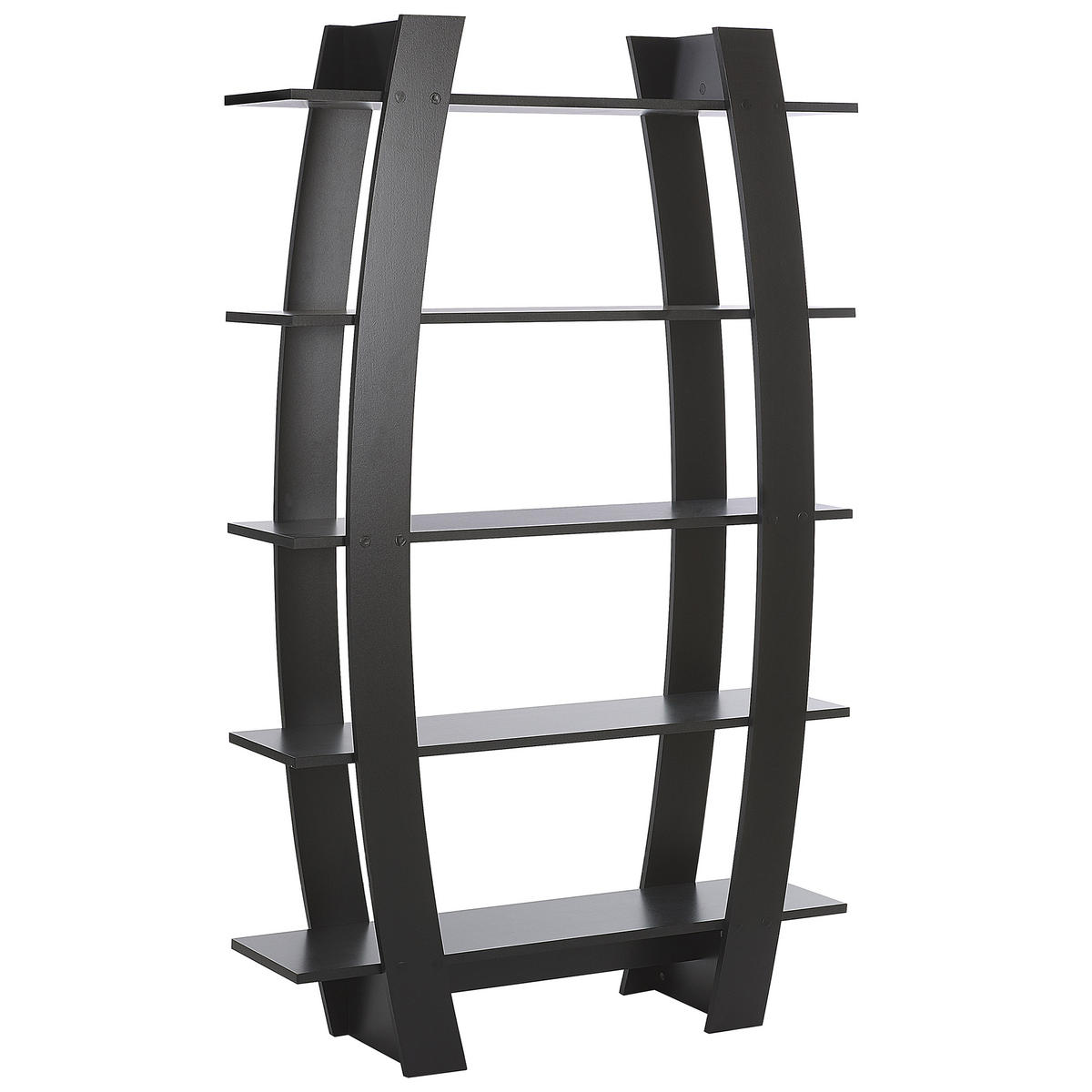 REGAL 5 Fächer Kener - Schwarz, Holzwerkstoff (111/180/29cm) - Beliani