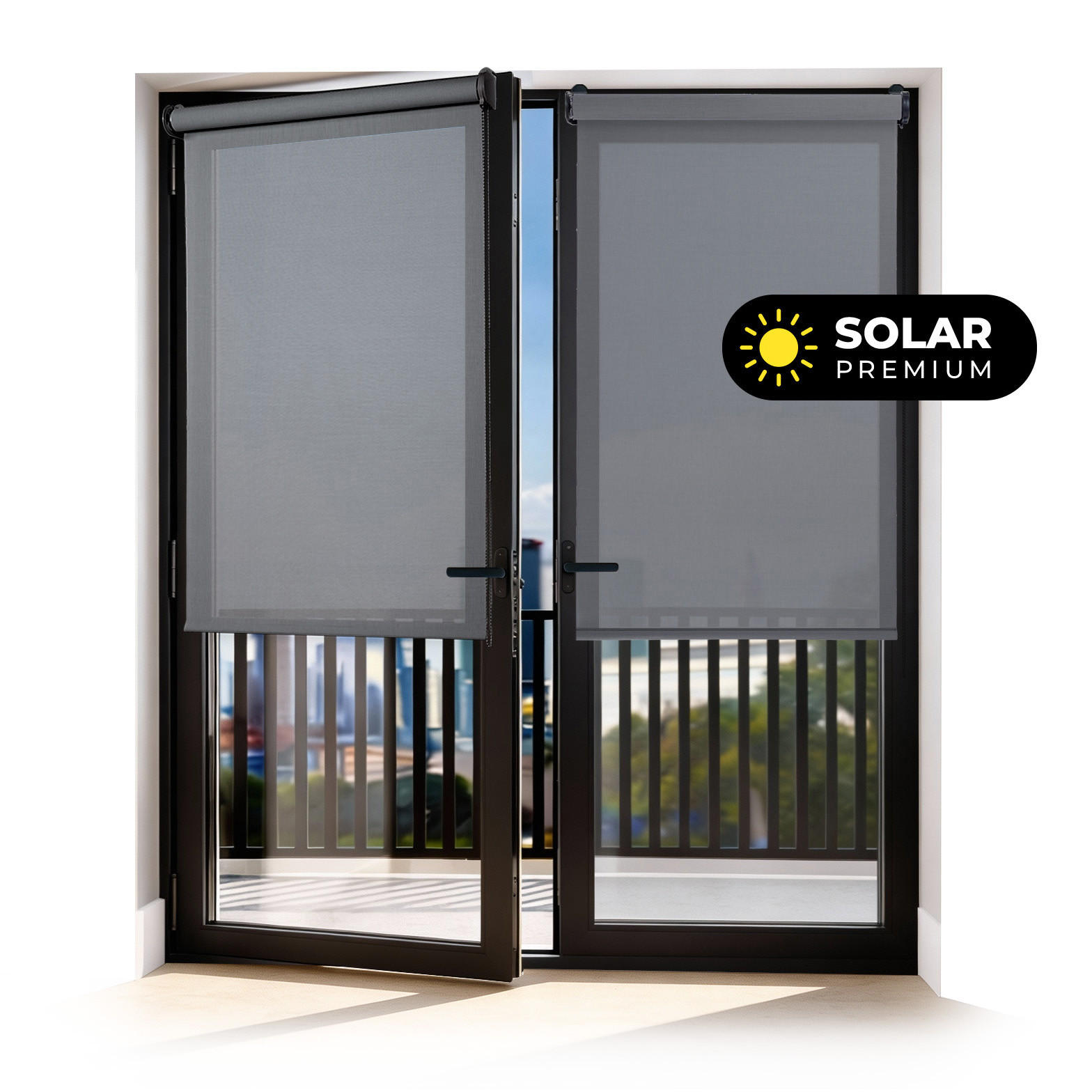 SCREEN-ROLLO Plus Easyfix Dunkelgrau 45x180 - Graphitfarben, Kunststoff (45/180/1cm) - STORESDECO