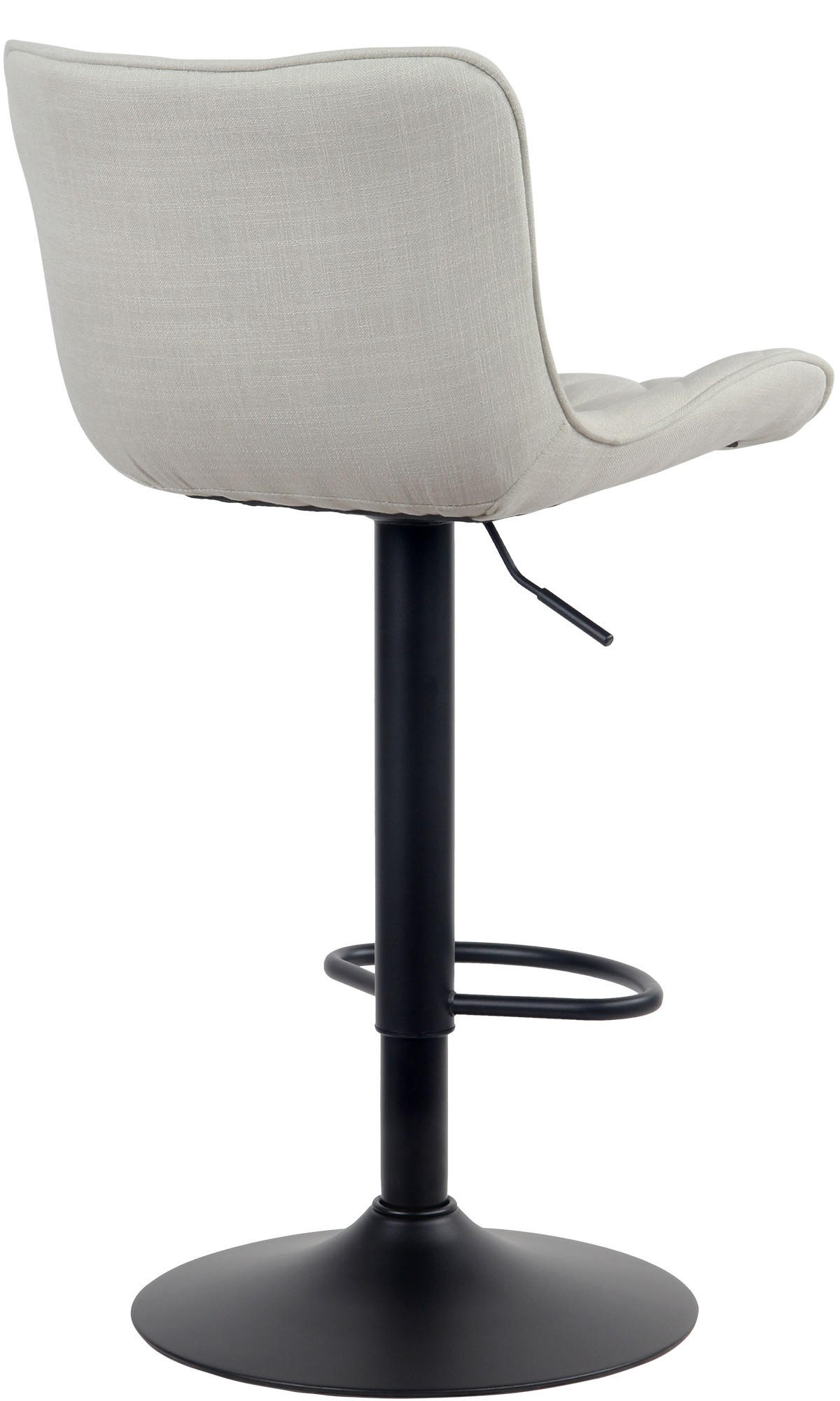 BARHOCKER Stoff creme - Creme/Schwarz, Textil/Metall (48/83/54cm) - CLP